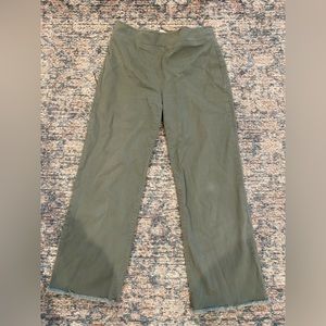 LOFT khaki green cropped jean pant Sz 4